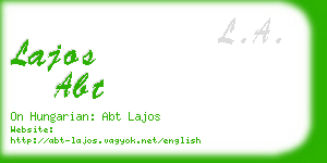 lajos abt business card